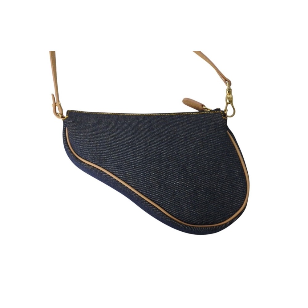 Christian Dior Saddle Bag Accessory Blue Denim - Picture 3 of 8